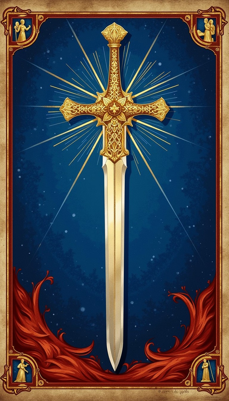 Download Divine Blade Icon Image - Sword, Medieval, Cross | StockCake