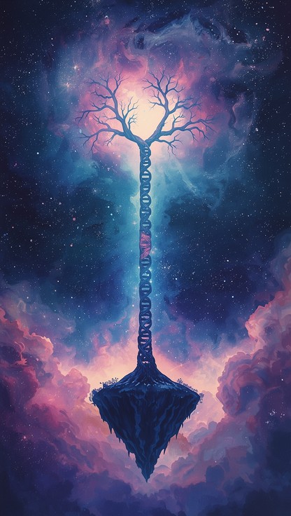 Free Cosmic Tree Ascends Image - Cosmic, Tree, Watercolor | Download at ...