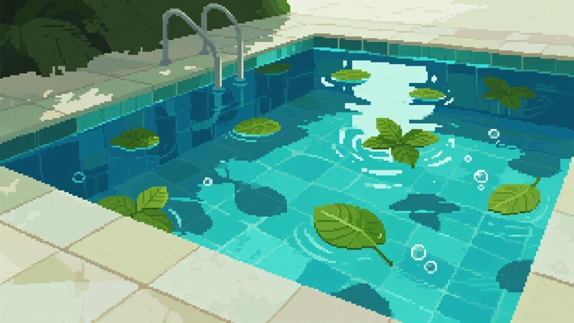 Free Pixelated Mint Oasis Image - Pixelart, Pool, Mint | Download at ...