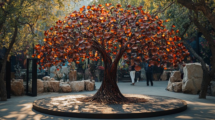 Free Autumnal Art Installation Image - Artistic, Metallic, Tree ...