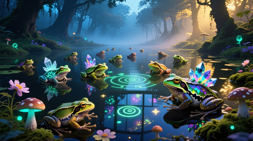 Free Magical Frog Gathering Image - Frogs, Magical, Enchanted ...