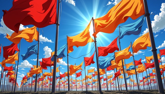 Free Fluttering Festival Flags Image - Flags, Anime, Colorful ...