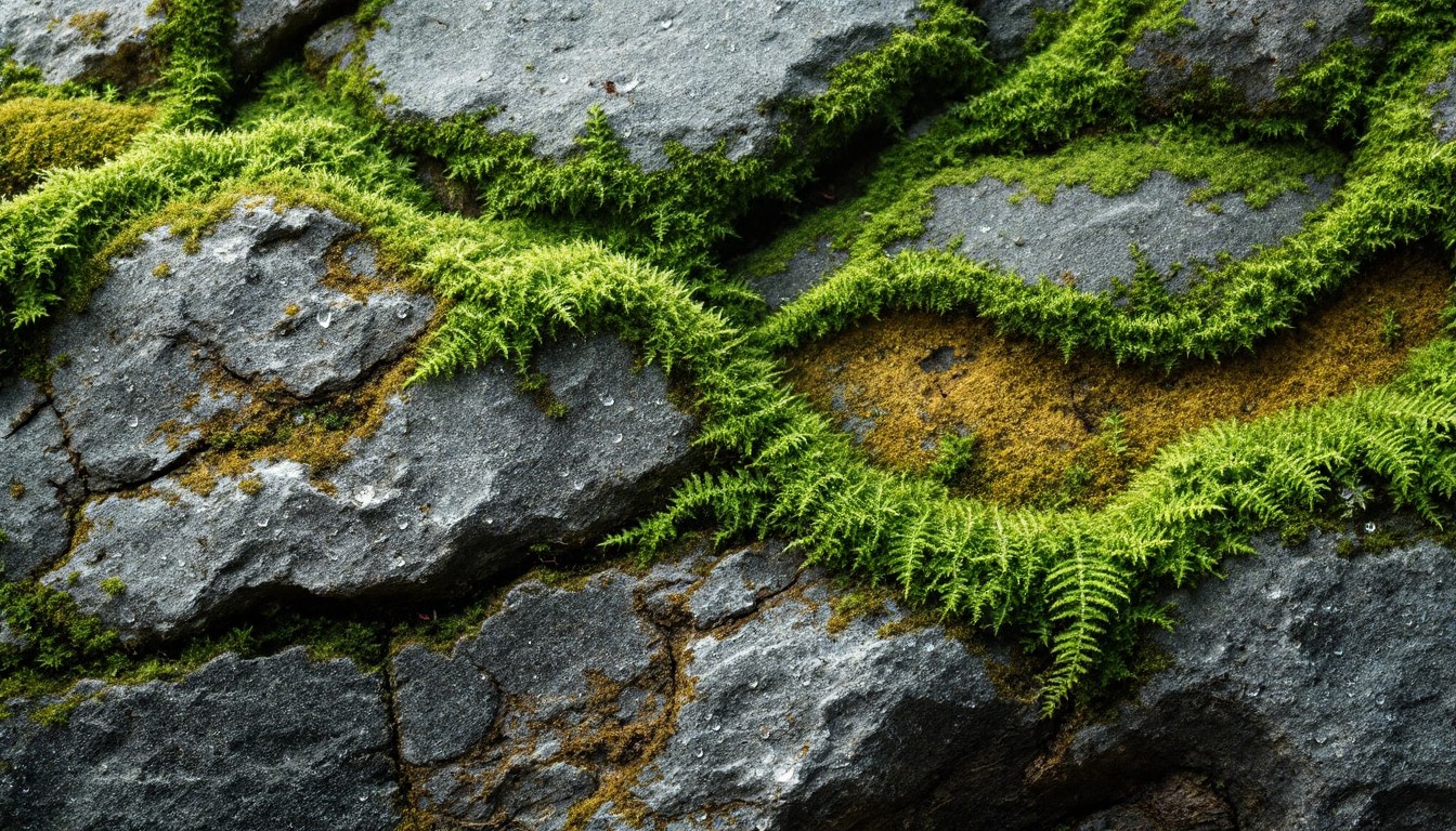 Free Moss Meets Stone Image - Moss, Fern, Stone | Download at StockCake