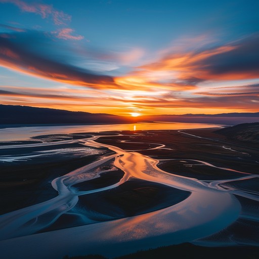 Free Sunset River Aerial Image - Sunset, River, Aerial | Download at ...