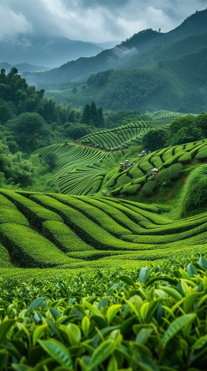 Colorful Tea Land Free Verdant Tea Fields Image - Tea, Fields, Green | Download at StockCake