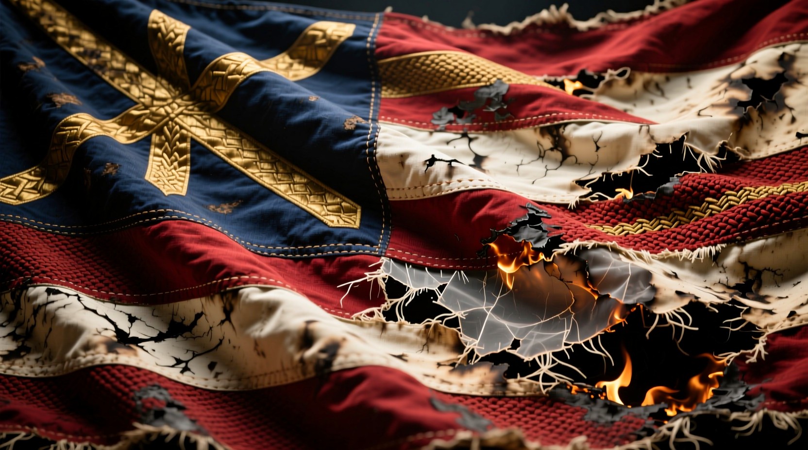 Free Battle-Scarred Banner Photo - Flag, Tattered, Patriotic | Download ...