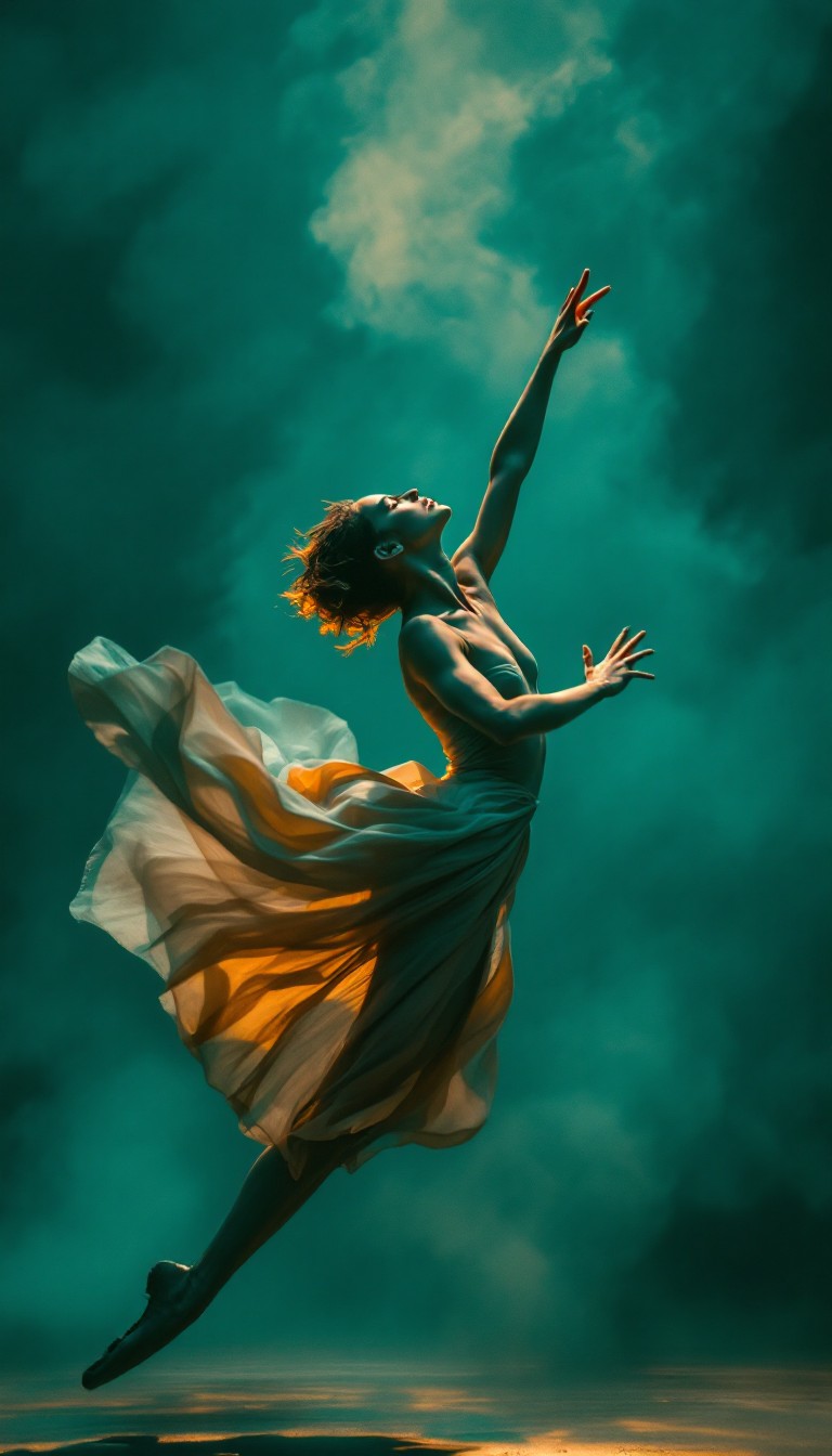 Free Dancer Defies Gravity Image - Dancer, Leap, Teal | Download at ...