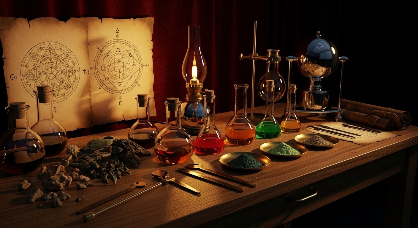 Free Alchemy's Golden Hour Image - Alchemy, Laboratory, Transformation ...