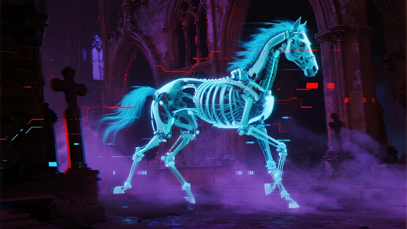 Free Neon Skeletal Steed Image - Skeleton, Horse, Neon | Download at ...