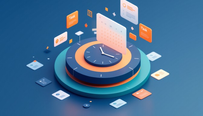 Times Management Visualization Free Time Management Evolution Image - Minimal, Geometric, Calendar ...