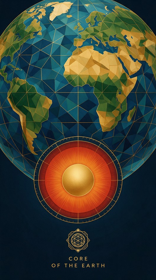 A low-poly illustration of Earth made from green, gold, and blue ...