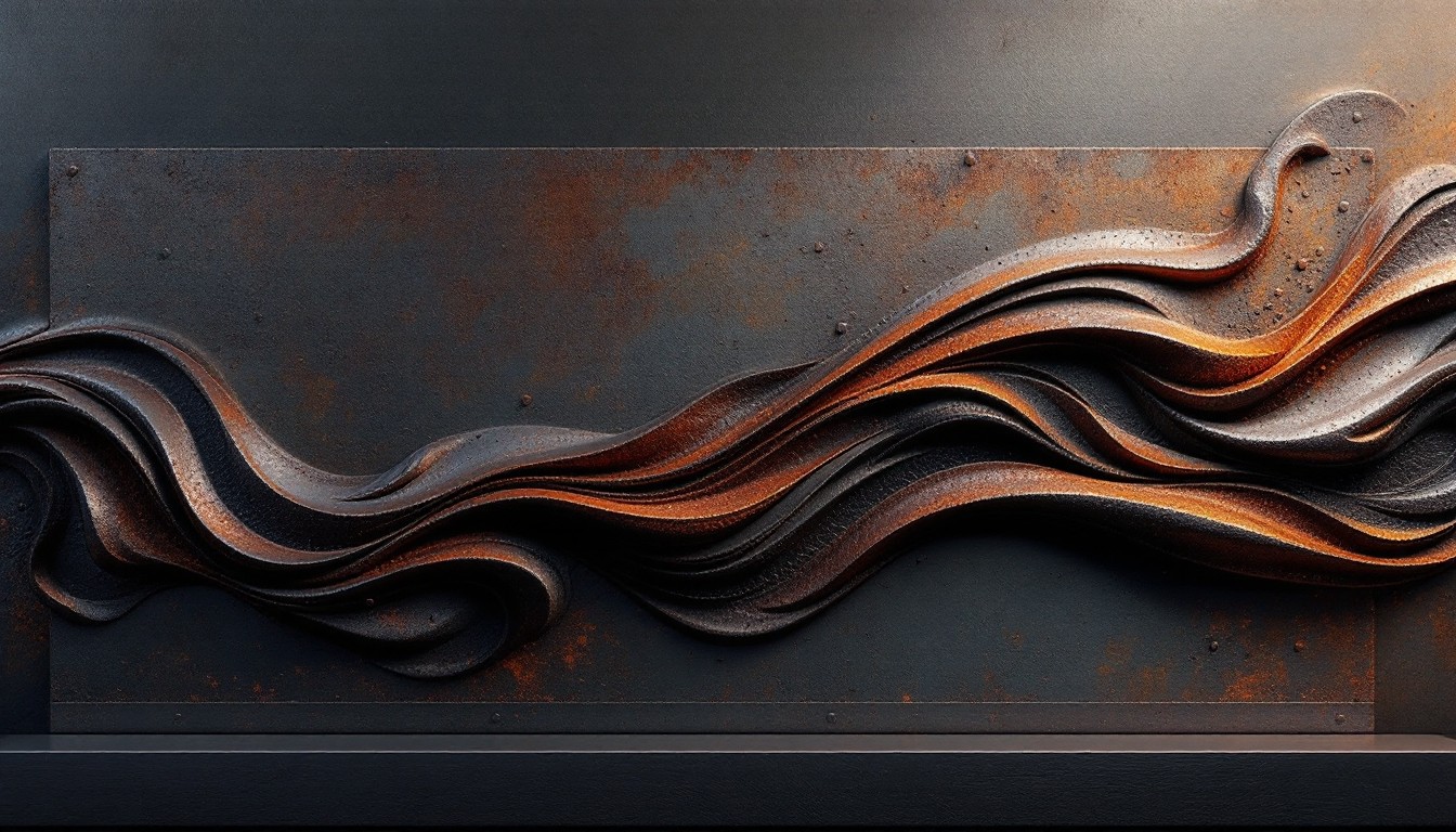 Free Flowing Rust Waves Image - Rust, Metal, Waves | Download at StockCake