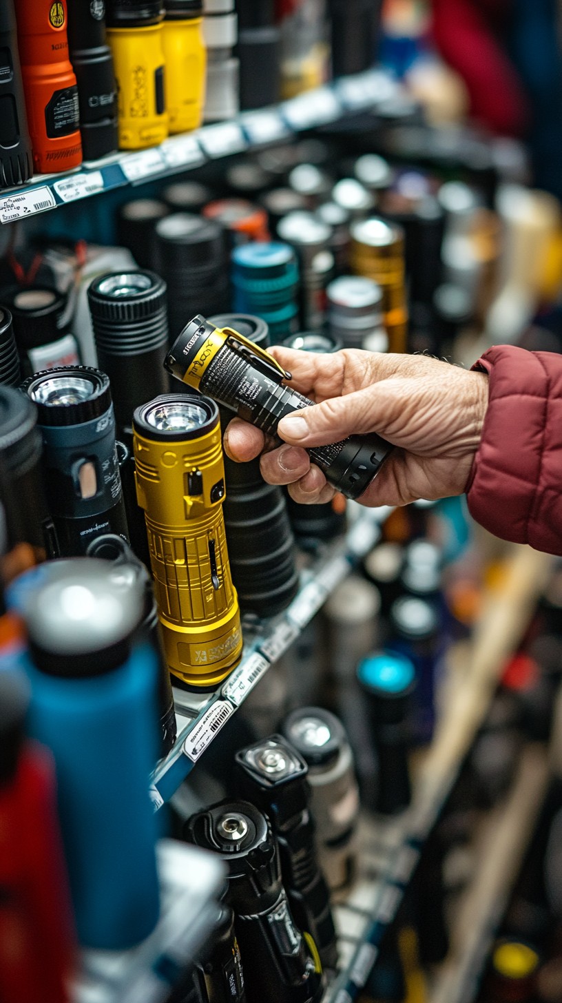 Free Selecting Flashlight Carefully Image - Flashlight, Elderly, Store ...