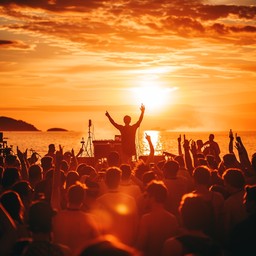 Free Sunset Beach Party Image - Sunset, Beach, Party | Download at ...