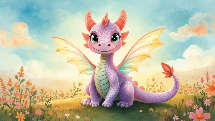 Free Magical Pastel Dragon Image - Dragon, Illustration, Fantasy ...