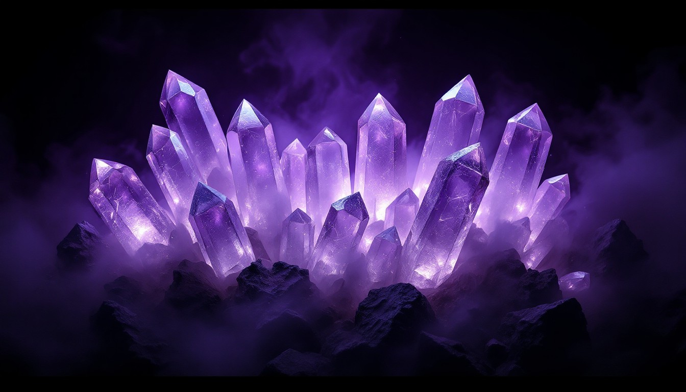 Free Glowing Purple Crystals Image - Crystal, Purple, Gothic | Download ...