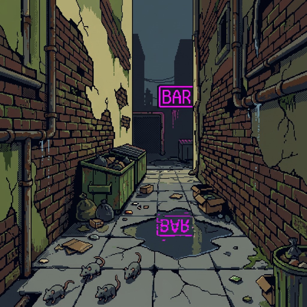 Free Pixel Alley Decay Image - Pixel, Retro, Alley | Download at StockCake