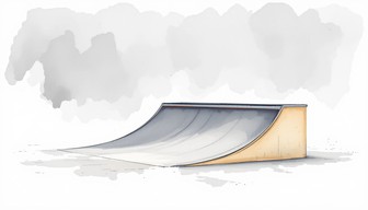 Skating Ramp Curve Free Solitary Ramp Dreams Image - Watercolor, Skateboarding, Minimal ...