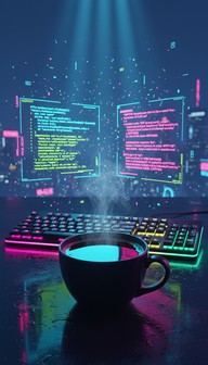 Free Cyberpunk Coffee Code Image - Cyberpunk, Coffee, Neon | Download ...