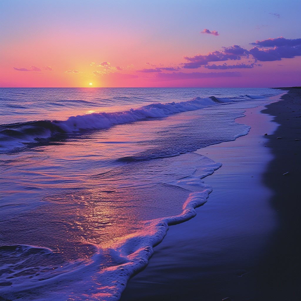 Free Sunset Beach Serenity Image - Sunset, Beach, Ocean | Download at ...