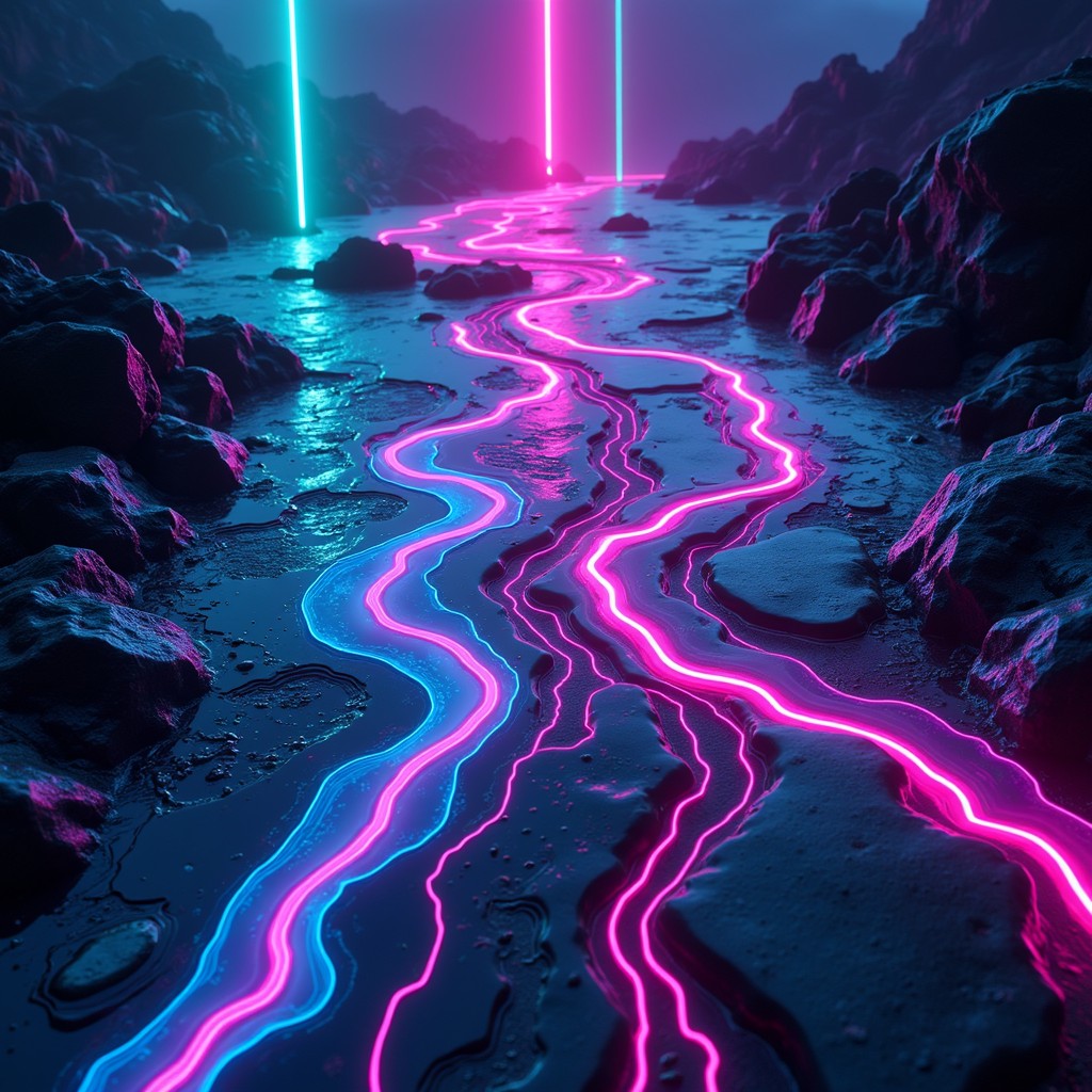 Neon Stream Free Neon Data Streams Photo - Neon, Cyberpunk, Digital | Download at ...