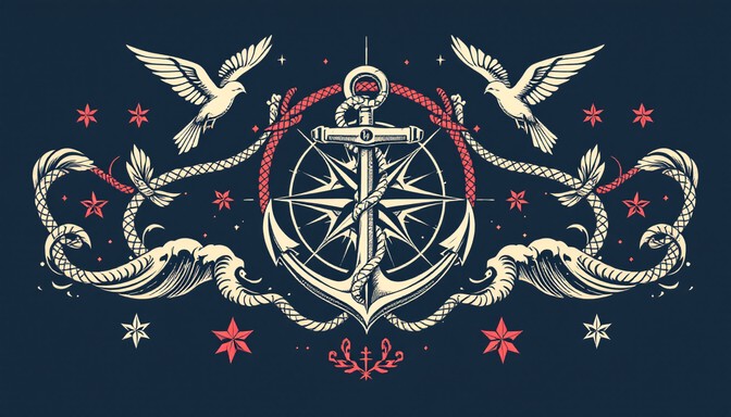 Free Maritime Anchor Compass Image - Anchor, Compass, Rope | Download ...