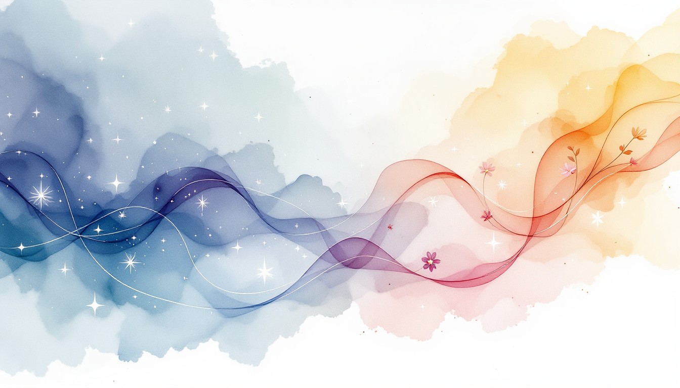 Celestial Ribbon Free Celestial Ribbon Journey Image - Watercolor, Constellation, Ribbon ...