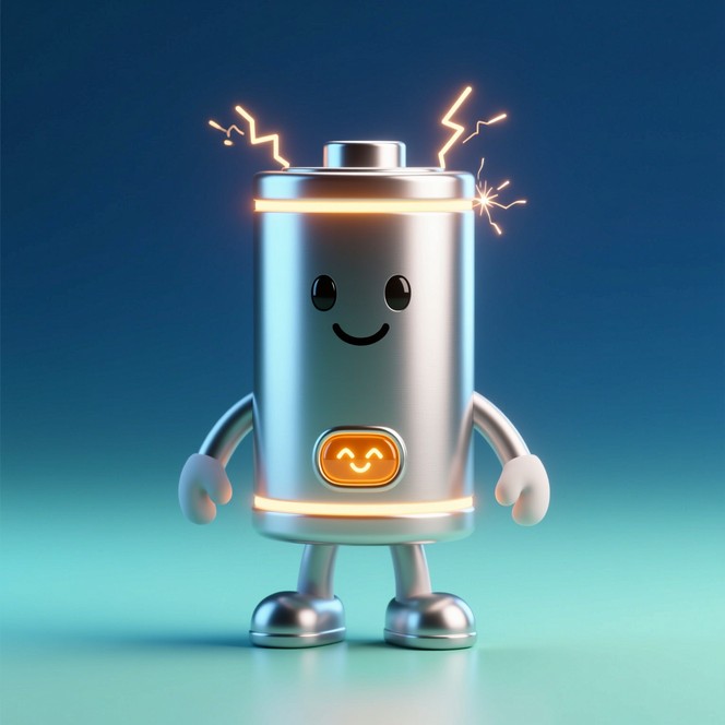 Free Energetic Power Buddy Image - Battery, Character, Cute | Download ...