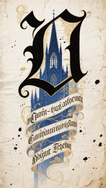 Free Gothic Letter Art Image - Gothic, Illuminated, Manuscript ...