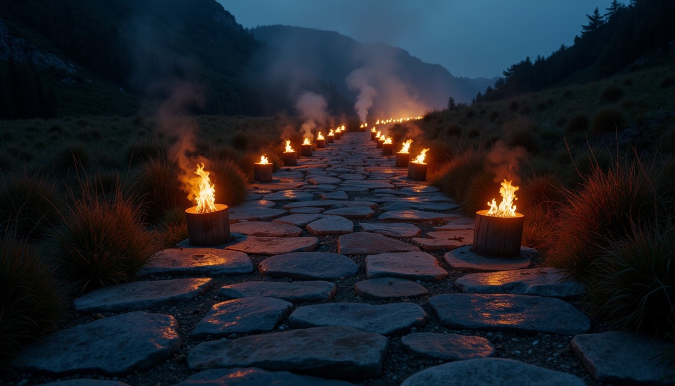 Free Fire-lined path Image - Path, Flames, Stone | Download at StockCake