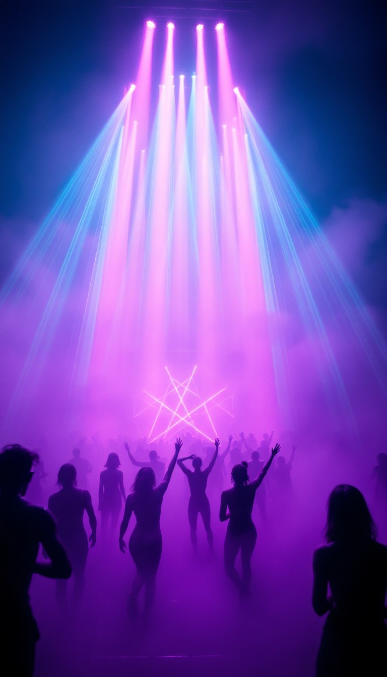 Free Neon Rave Paradise Image - Rave, Laser, Purple | Download at StockCake