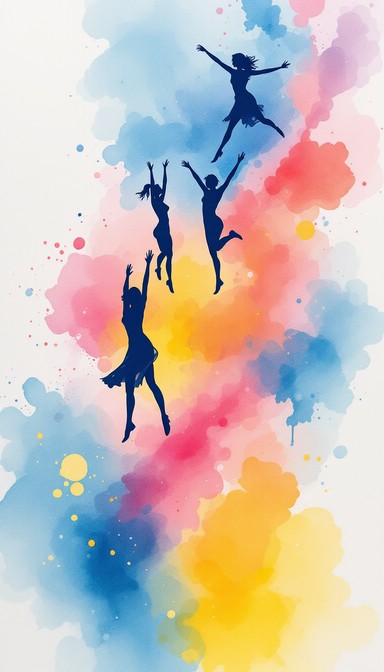Free Dancers in Color Image - Watercolor, Dance, Joy | Download at ...