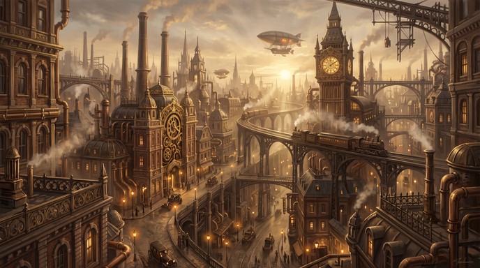 Download Steampunk Circus City Stock Images for Free | StockCake