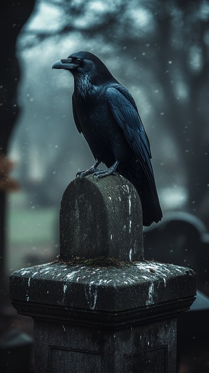 Free Raven on Tombstone Image - Raven, Tombstone, Cemetery | Download ...