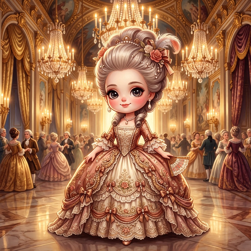 Free Rococo Princess Charm Image - Chibi, Rococo, Noblewoman | Download ...