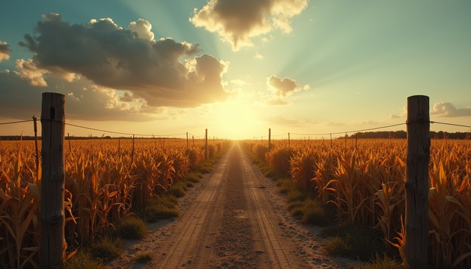 Free Golden Harvest Path Image - Sunrise, Cornfield, Rural | Download ...