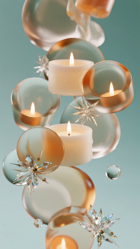 Free Luminous Floating Candles Photo - Candles, Spheres, Bubbles ...