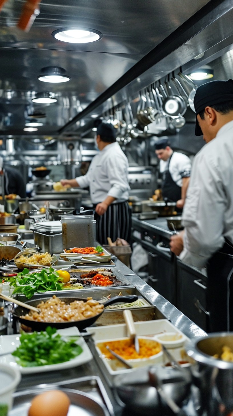 Download Bustling Kitchen Scene Image - Kitchen, Chefs, Cooking | StockCake