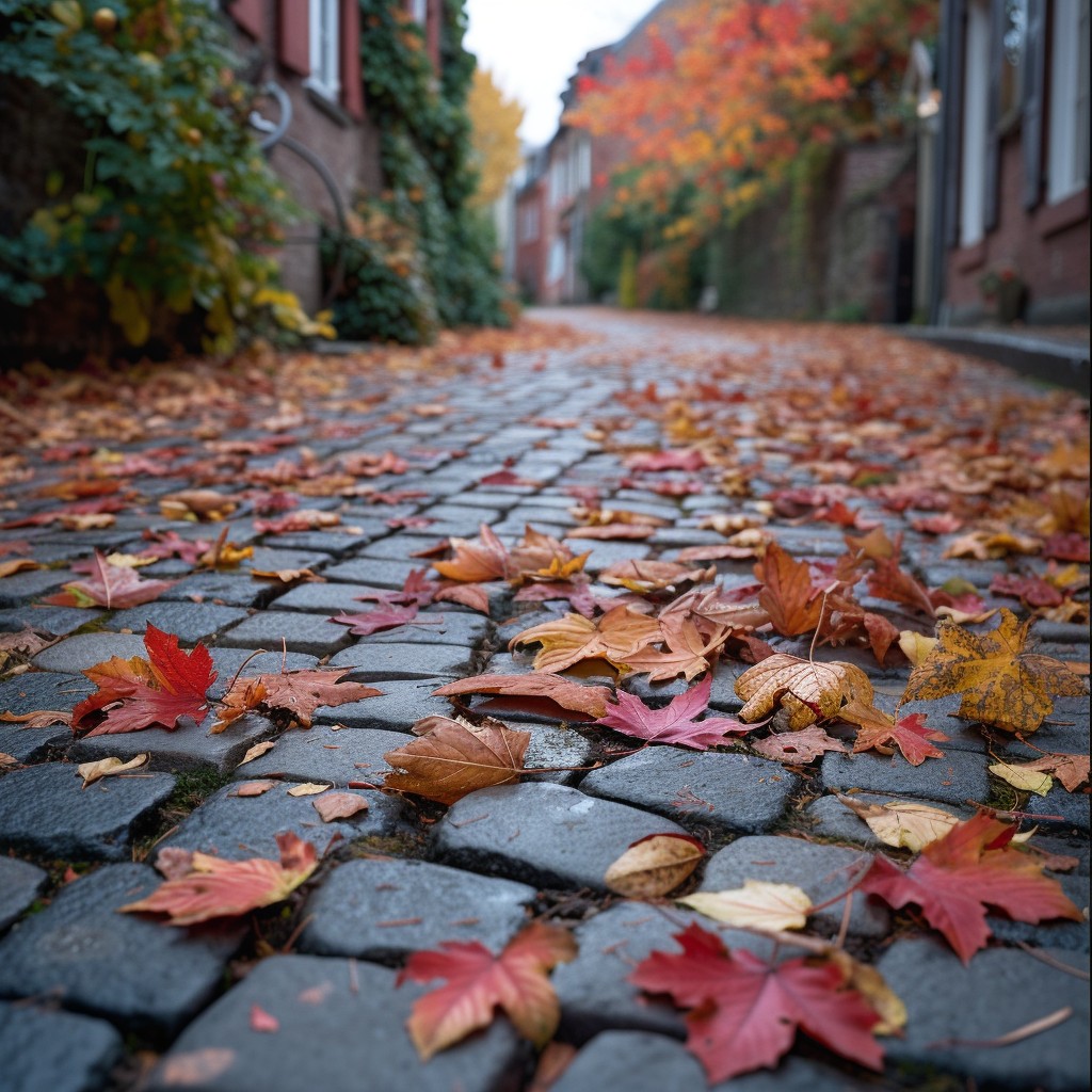 Free Autumn Leaves Pathway Image - Autumn, Leaves, Cobblestone ...