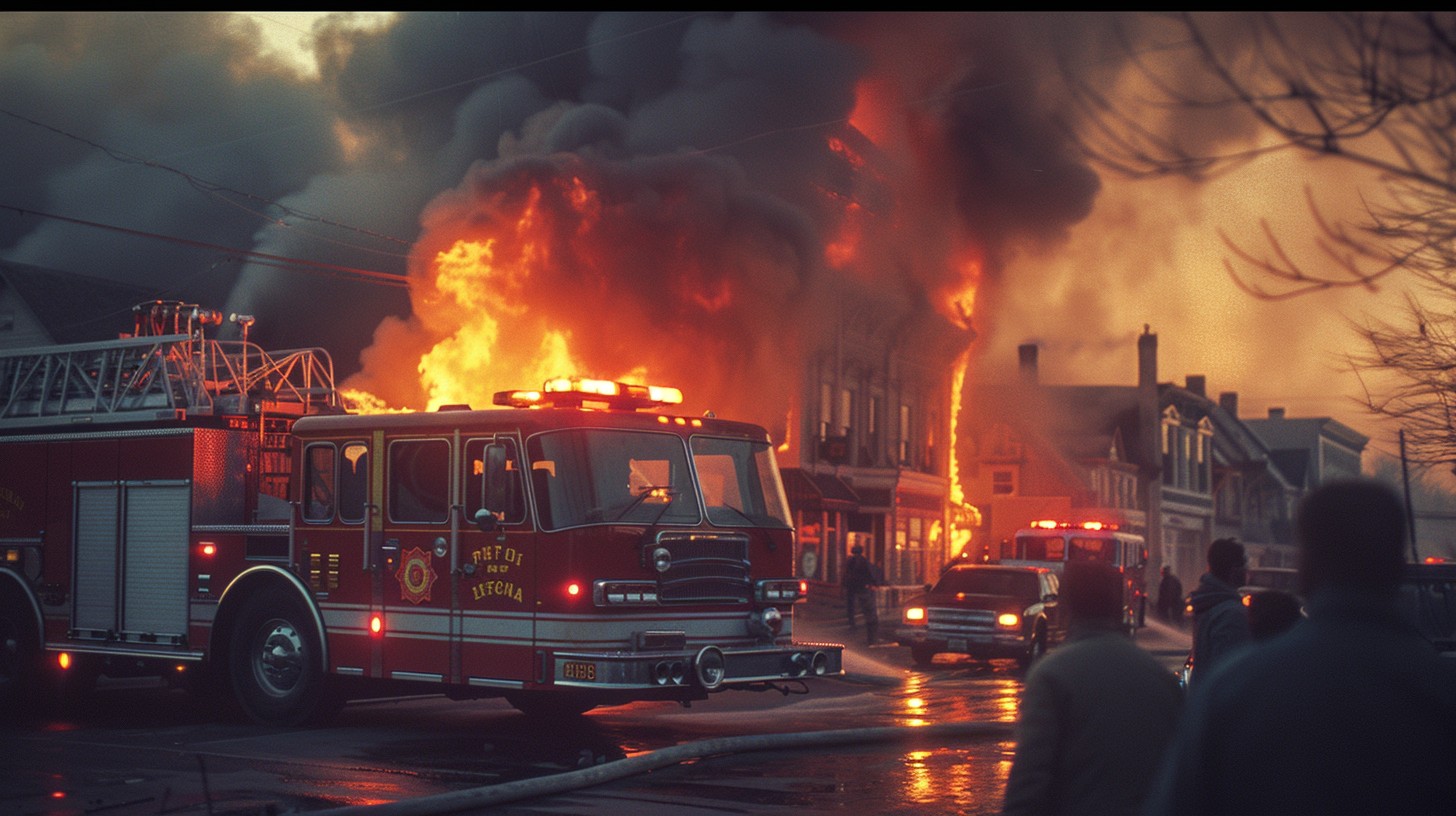 Free Fiery Emergency Scene Image - Fire, Emergency, Firefighters ...