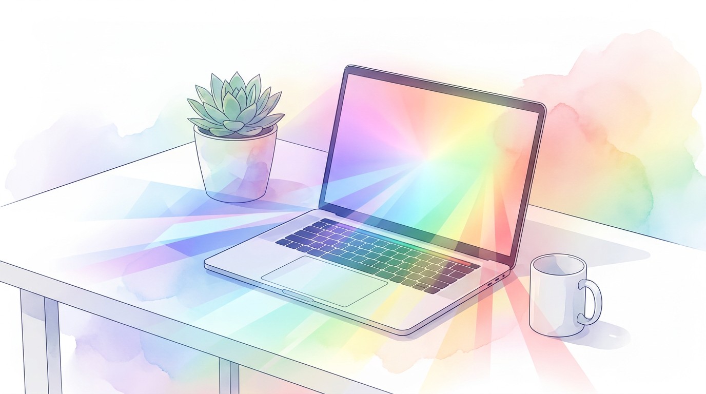 Free Rainbow Laptop Glow Image - Laptop, Computer, Rainbow | Download ...