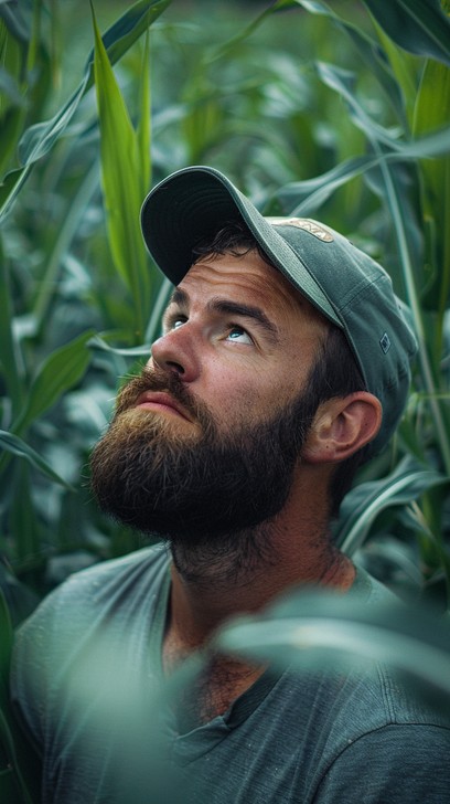 Free Man Among Corn Image - Man, Corn, Agriculture | Download at StockCake
