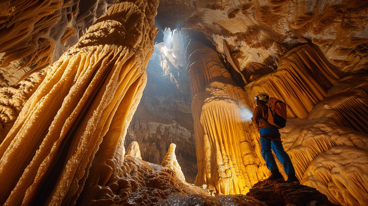 Free Majestic Cave Exploration Image - Cave, Exploration, Stalactites ...