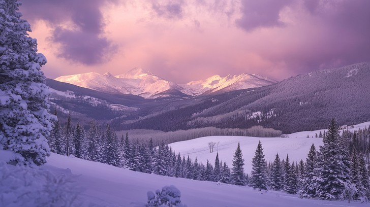 Free Snowy mountain sunset Image - Sunset, Snow, Mountains | Download ...