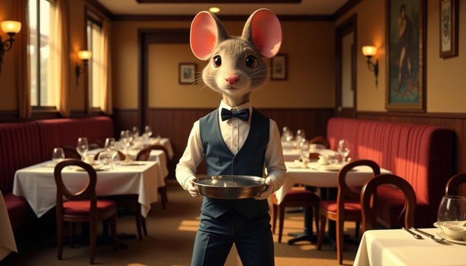 Free Distinguished Mouse Waiter Image - Mouse, Waiter, Restaurant ...