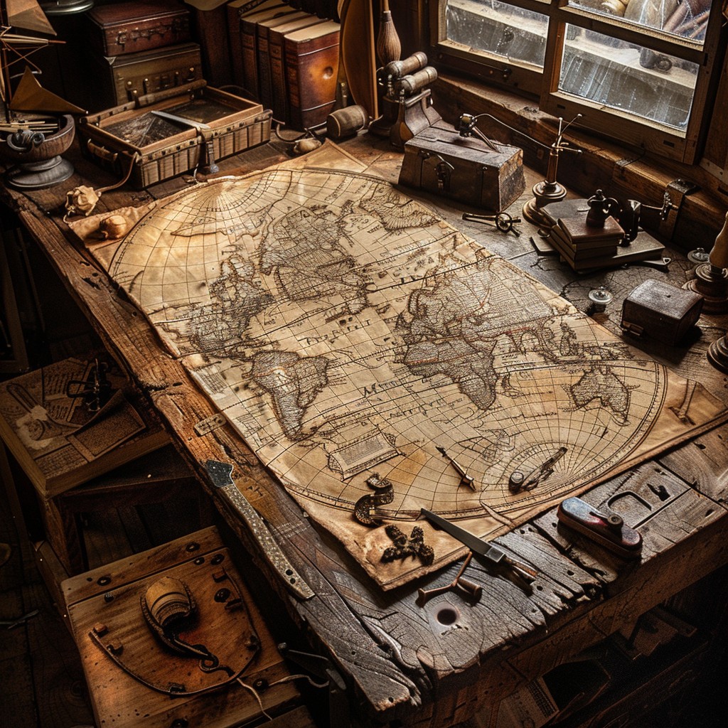 Free Antique Map Room Image - Antique, Map, Room | Download at StockCake