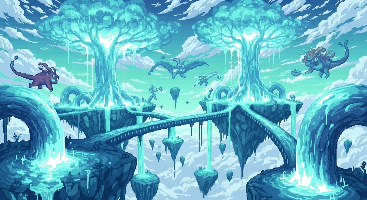 Free Luminous Pixel Dreamscape Image - Fantasy, Pixelart, Surreal ...