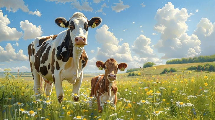 Free Cows in Meadow Image - Cows, Meadow, Pastoral | Download at StockCake