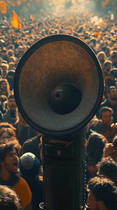 Crowd Muffle Free Loudspeaker Amid Crowd Image - Loudspeaker, Crowd, Protest ...