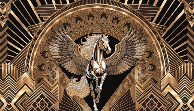 Free Art Deco Pegasus Image - Artdeco, Pegasus, Horse | Download at ...
